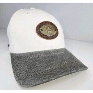 Rare American Needle Houston Astros Hat Cap Strapback White Leather Patch Mens